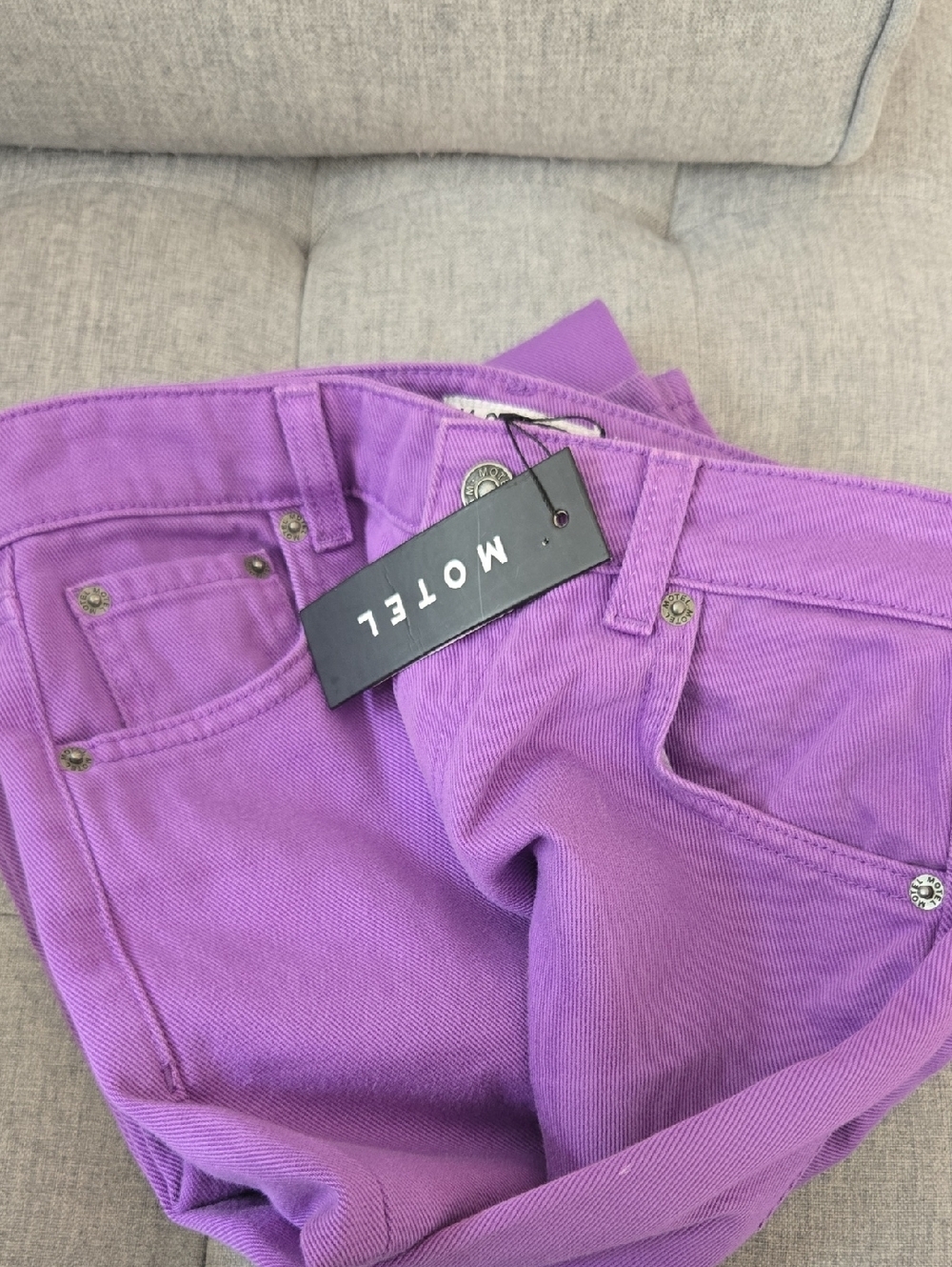 NWT Motel Rocks Parallel Jeans-Purple - Picture 6 of 11